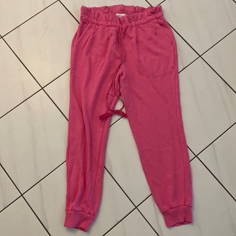 SOMETHING NAVY by Arielle Charnas Pink drawstring joggers - brand new Sz. LARGE